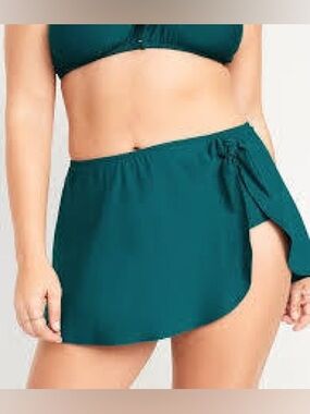 Old Navy high waisted Teal Swim Sarong swim skirt with Side Tie